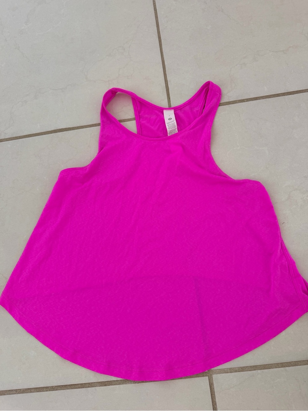 Pink lululemon tank top